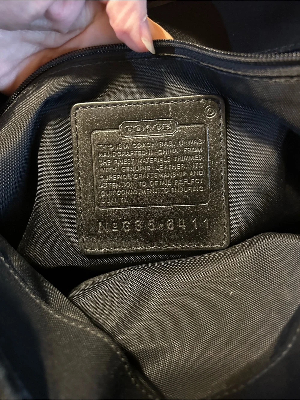 Coach Black Ballistic Nylon and Leather Messenger Laptop Bag G35-6411